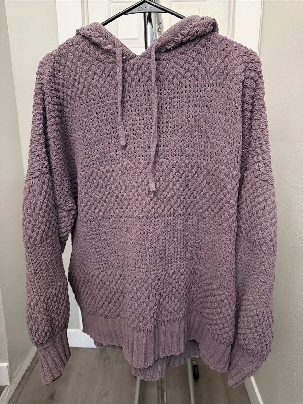 Derek Heart Lavender Knit Hooded Sweater